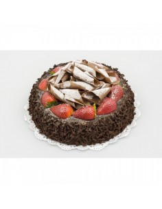 Imitación pastel de chocolate con fresas para panaderías pastelerías y escaparates de tiendas