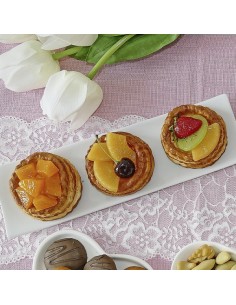Imitación tartaletas de hojaldre con frutas para panaderías pastelerías y escaparates de tiendas