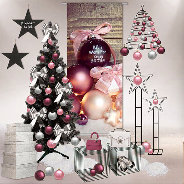 Idea-decorativa-escaparate-navidad_Rosas-y-magentas-elegantes-con-Negro_64_La-Decoteca