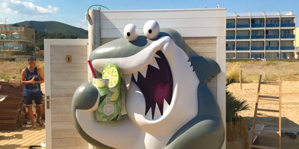 Figura a tamaño real de un tiburón